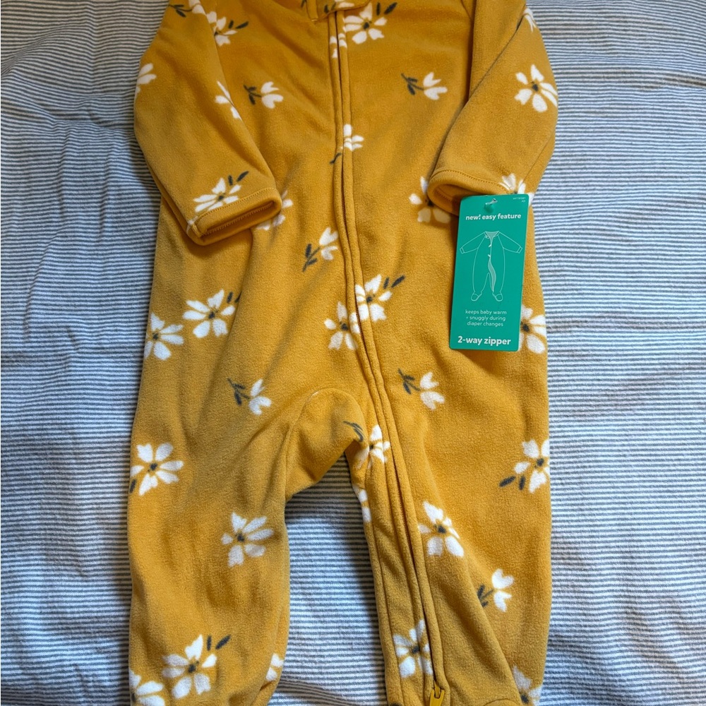 Yellow Floral Kids One Piece